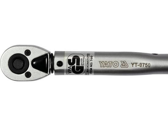 Yato YT-0750, Momenttiavain, Mekaaninen, 3/8", 20 - 110 Nm, 4%, Terästä