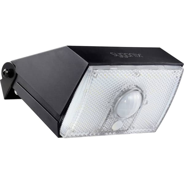 Sygonix SY-4673536 Solcells-utomhusväggbelysning med rörelsedetektor LED LED fast installerad 10 W Svart