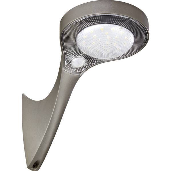 Sygonix SY-4673532 Solcells-utomhusväggbelysning med rörelsedetektor LED LED fast installerad 10 W Grå (matt)