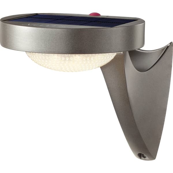 Sygonix SY-4673532 Solcells-utomhusväggbelysning med rörelsedetektor LED LED fast installerad 10 W Grå (matt)