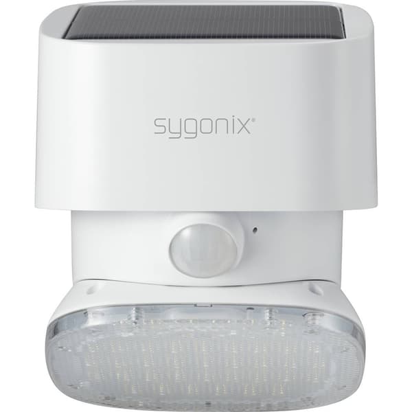 Sygonix SY-4673534 Solcells-utomhusväggbelysning med rörelsedetektor LED LED fast installerad 20 W Vit