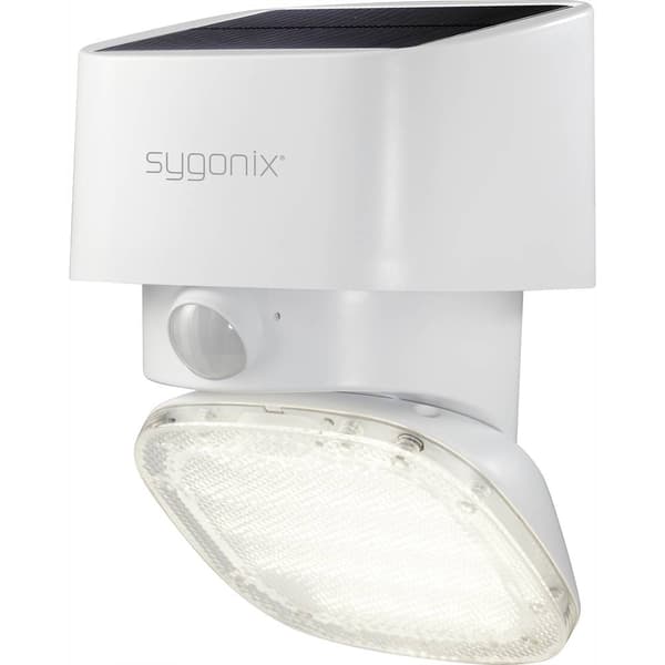 Sygonix SY-4673534 Solcells-utomhusväggbelysning med rörelsedetektor LED LED fast installerad 20 W Vit