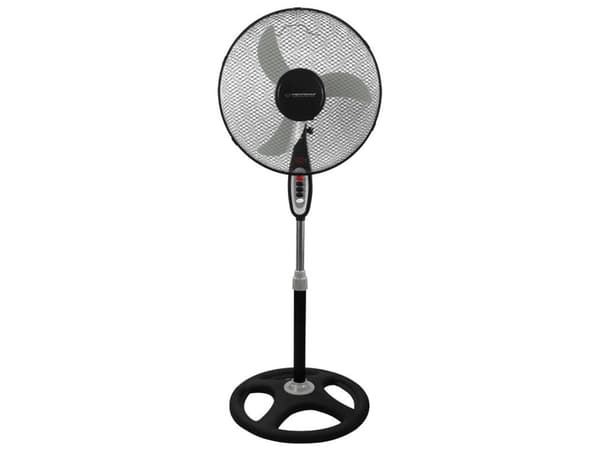 Esperanza EHF002KE, Kotitaloustuuletin lavoilla, Musta, Lattia, 40 cm, 90°, Painikkeet