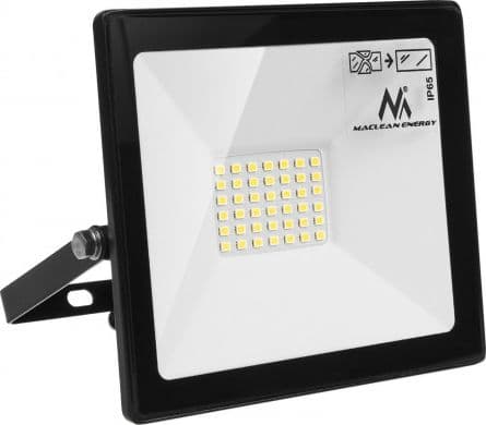 Maclean LED-flomlys tynn 30W, 2400lm nøytral hvit (4000K) Maclean Energy MCE530 NW, IP65, PREMIUM