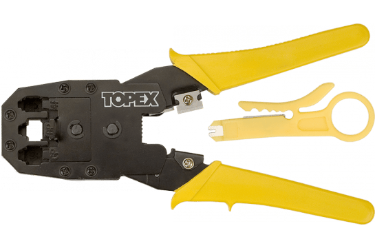 Topex krympeverktøy for telefon- og dataterminaler 4p.6p.8p (32D409)