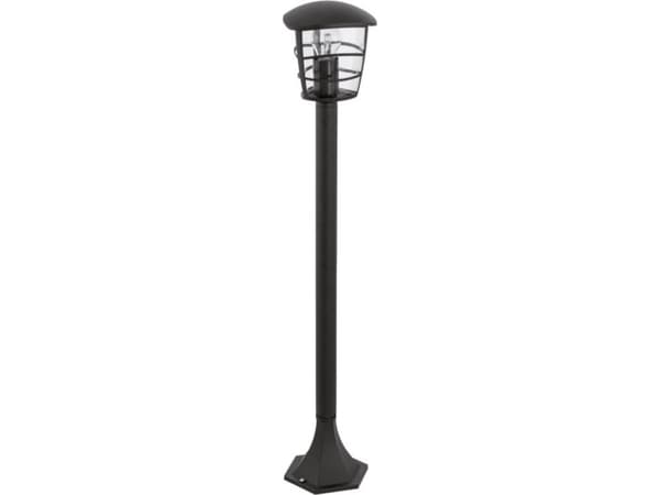 Eglo Aloria - Gulvlampe - 1 sokkel - E27 - lanterne - svart, blank