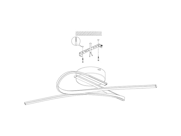 EGLO 97361, 2 ampuller, 3000 K, 3000 lm, Rosegull, Hvit