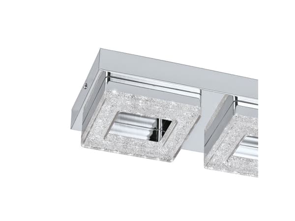 EGLO Fradelo, LED, Ei vaihdettavissa oleva hehkulamppu, 3000 K, 400 lm, IP20, Kromi, Läpinäkyvä