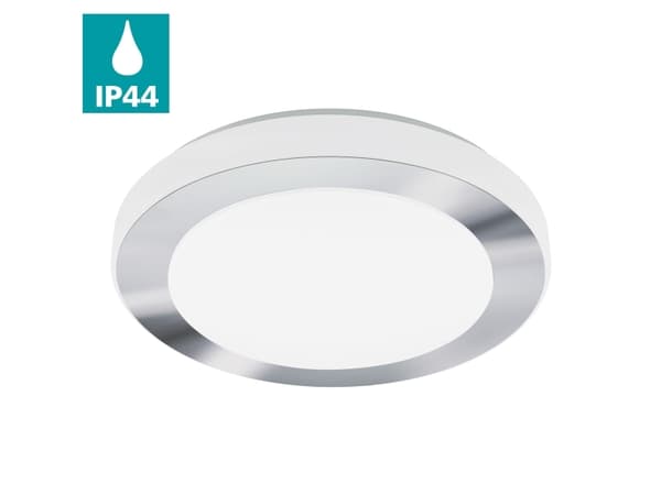 EGLO Led Carpi, 3000 K, 1500 lm, IP44, Kromfarget, Hvit
