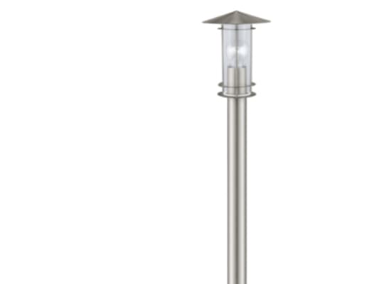 Eglo Lisio - Gulvlampe - 1 sokkel - E27 - sylinder - rustfritt stål, blank