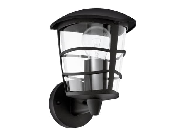 EGLO ALORIA, Seinävalaistus ulkotiloihin, Musta, Alumiini, Muovi, IP44, Sisäänkäynti, Autotalli, Puutarha, Patio, E27