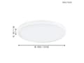 Miniatyrbilde 5 av 5: EGLO 97279, Overflateegnet, 1 ampuller, LED, 3200 lm, 220-240 V, Hvit
