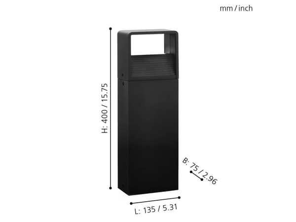 EGLO 98271, Gulvlys, Antrasitt, Aluminium, IP44, Gate, I
