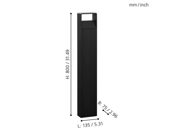 EGLO 98272, Golvbelysning för utomhusbruk, Antracit, Gjuten aluminium, IP44, Gata, I