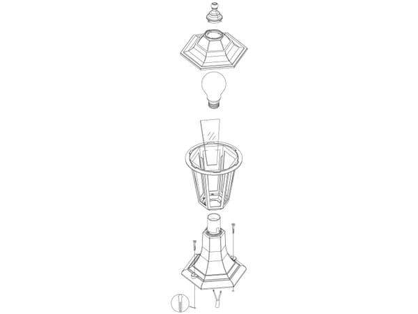 EGLO DUANERA udendørs standerlampe i sort plast design med klare glas