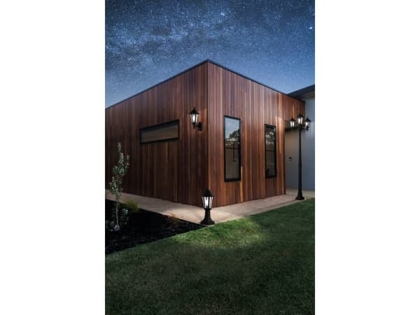 EGLO DUANERA udendørs standerlampe i sort plast design med klare glas