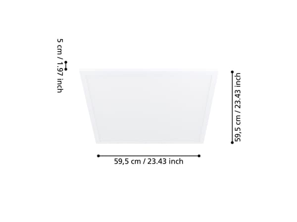 EGLO SALOBRENA-M, LED, 4000 K, 4600 lm, IP20, Valkoinen