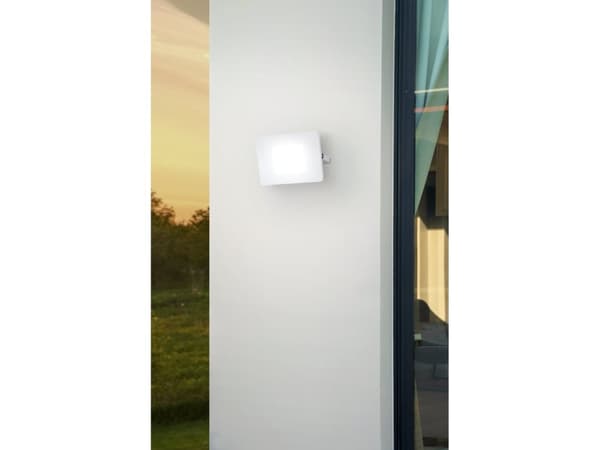EGLO FAEDO 3, Vegglys, Hvit, Aluminium, Glass, IP65, I, Gjennomsiktig