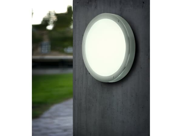 EGLO VENTO 1, Vägg-/takbelysning för utomhusbruk, Rostfritt stål, Glas, Rostfritt stål, IP44, I, Vit