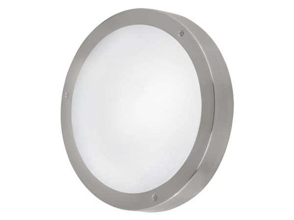 EGLO VENTO 1, Vägg-/takbelysning för utomhusbruk, Rostfritt stål, Glas, Rostfritt stål, IP44, I, Vit Rostfritt stål