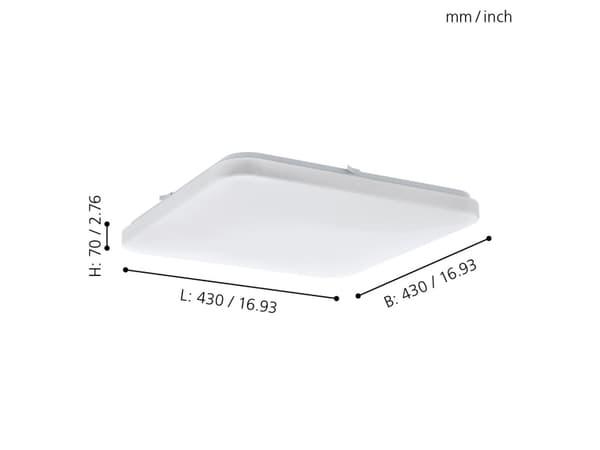 EGLO FRANIA, 3000 K, 3900 lm, Valkoinen