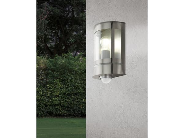 EGLO 97284, Overflatebehandlet, 1 ampuller, E27, IP44, Rustfritt stål