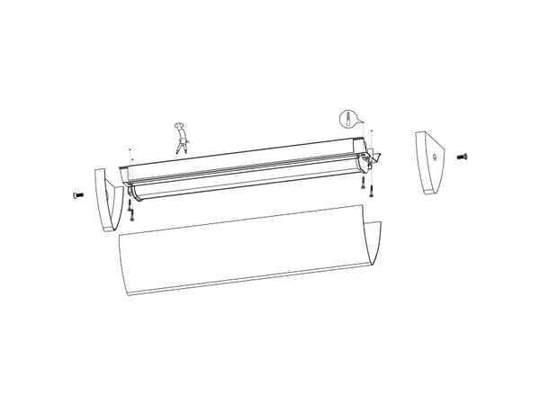EGLO Gita 2, LED, Ikke-utskiftbare pærer, 4000 K, 900 lm, IP44, Kromfarget, Hvit