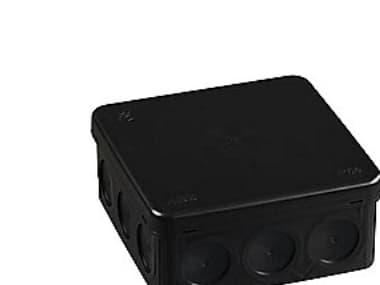 ABB Membrandåse IP65, sort, halogenfri, 500V, -25...+60°C, 14xØ19mm membran kabelindgang, 104x104x46mm
