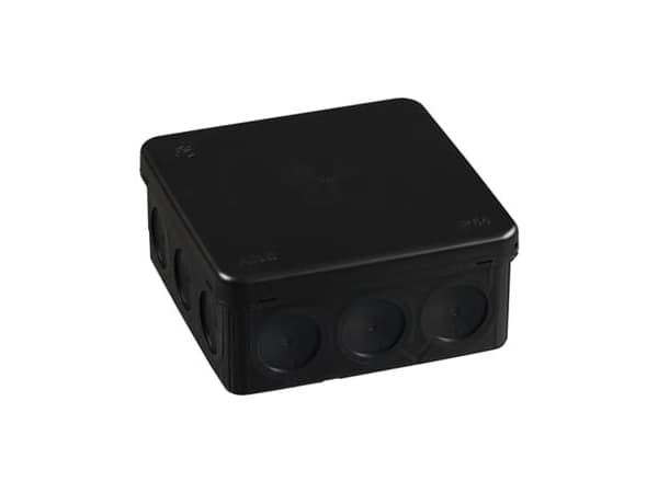ABB Membrandåse IP65, sort, halogenfri, 500V, -25...+60°C, 14xØ19mm membran kabelindgang, 104x104x46mm