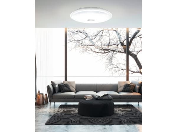EGLO Lanciano 1, LED, IP20, Kromfarget, Gjennomsiktig, Hvit