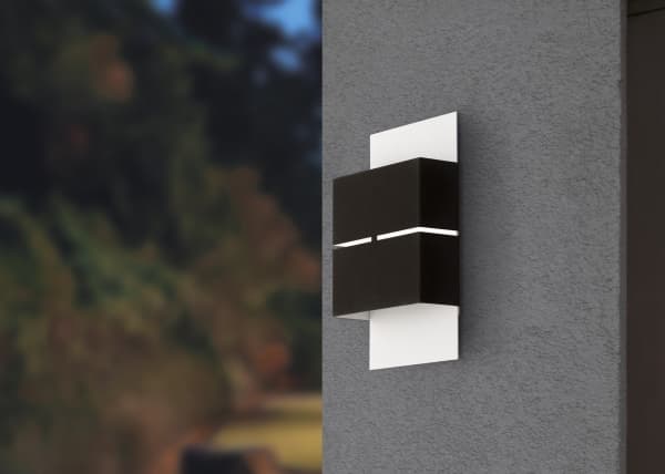 Eglo Kibea - Vägglampa - LED x 2 - totalt: 5 W - klass F - varmt vitt ljus - 3000 K - vit, antracit