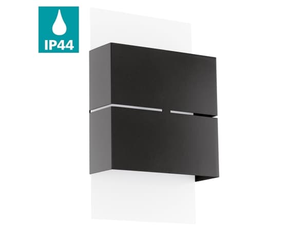 Eglo Kibea - Vägglampa - LED x 2 - totalt: 5 W - klass F - varmt vitt ljus - 3000 K - vit, antracit
