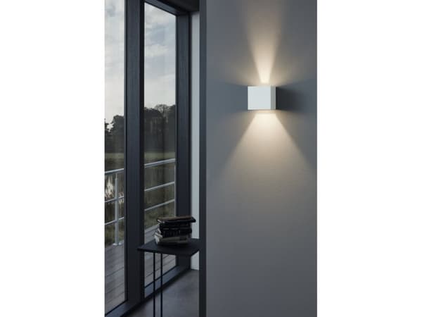 EGLO CALPINO, Väggbelysning för utomhusbruk, Vit, Gjuten aluminium, IP54, II, Vit