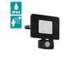 Miniatyrbild 5 av 5: EGLO FAEDO 3 20W utomhus LED strålkastare med sensor - Svart