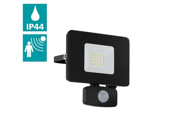 EGLO FAEDO 3 20W utomhus LED strålkastare med sensor - Svart