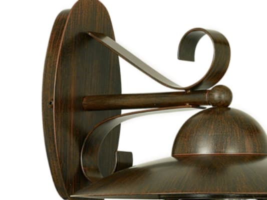 Eglo Milton - Vegglampe - 1 sokkel - E27 - blank, antikkbrun