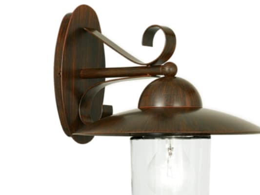 Eglo Milton - Vegglampe - 1 sokkel - E27 - blank, antikkbrun