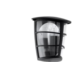 Eglo Aloria - Vegglampe - 1 sokkel - E27 - svart, blank