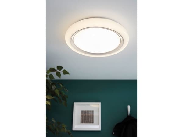 EGLO Capasso, LED, Ei vaihdettavissa oleva hehkulamppu, 3000 K, 2100 lm, IP20, Kromi, Valkoinen