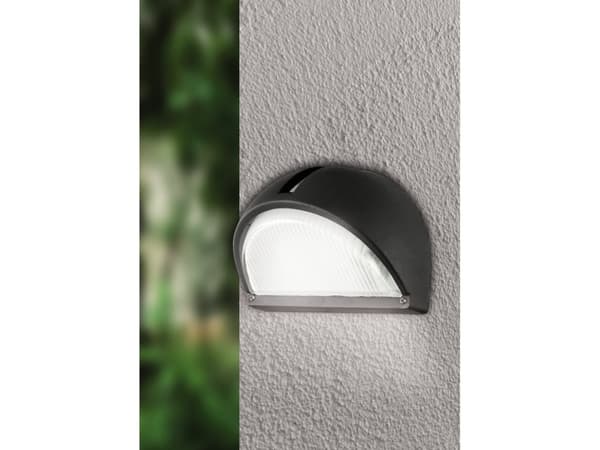 EGLO ONJA, Vegglys, Sort, Aluminium, Glass, IP44, Inngang, I