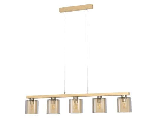 EGLO Castralvo, Brun, Nickel, Cylinder, Ytmonterad, E27, 5 lampor, 220-240 V