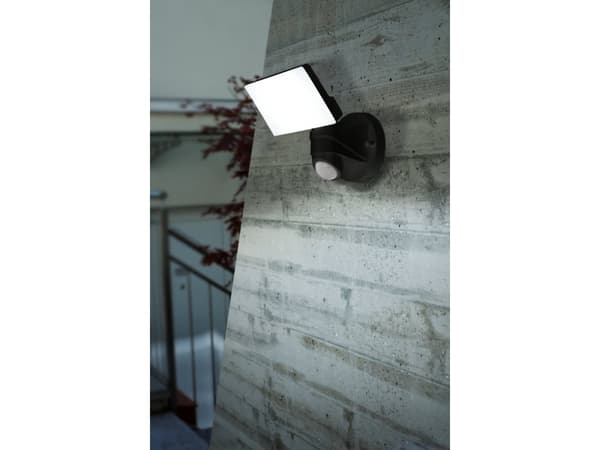 EGLO PAGINO UTENDØRS VEGG SENSOR IP44 2300LM SORT