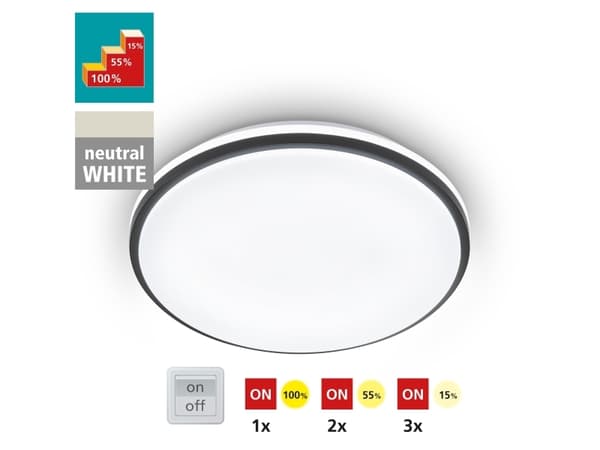 EGLO MARUNELLA plafond i hvid og sort