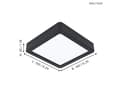 Miniatyrbild 5 av 5: EGLO Fueva 5, LED, 3000 K, 1350 LM, IP20, Svart, Vit