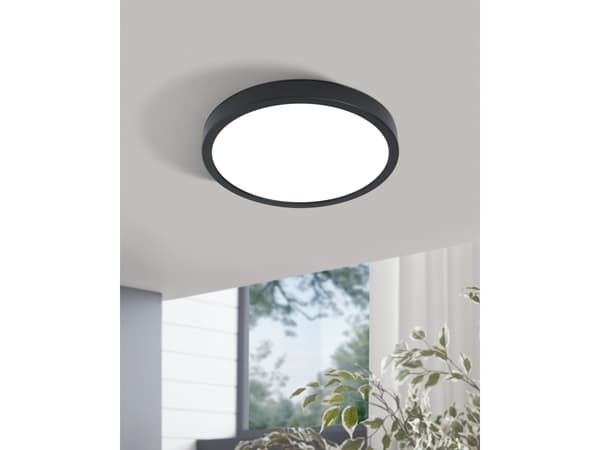 EGLO Fueva 5, LED, 4000 K, 2500 LM, IP20, Svart, Vit