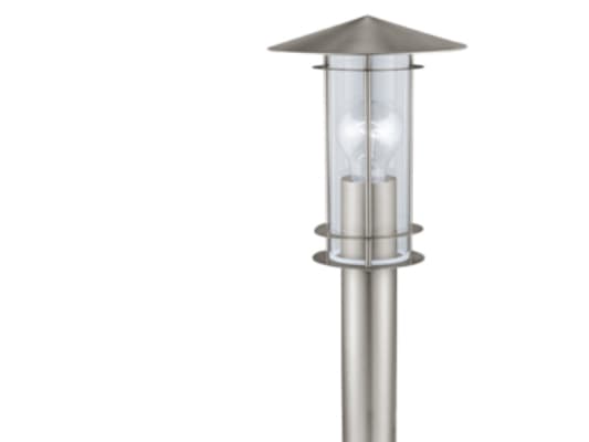 Eglo Lisio - Golvlampa - 1 uttag - E27 - cylinder - rostfritt stål, klar