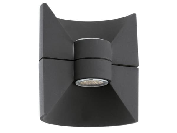 Eglo Redondo - Vägglampa - LED-glödlampa x 2 - GU10 - totalt: 5 W - klass F - varmt vitt ljus - 3000 K - antracit