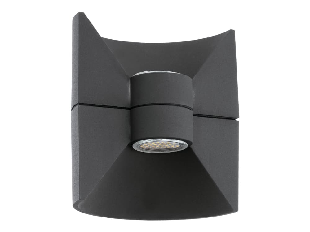 EGLO REDONDO, Väggbelysning för utomhusbruk, Antracit, Gjuten aluminium, IP44, Entré, Garage, Trädgård, Terass, 2 lampor