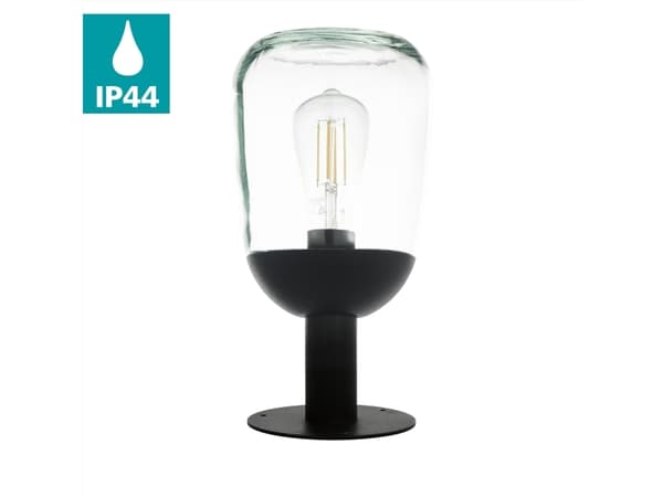 EGLO Donatori, Utomhus pelar-/stolpbelysning, Svart, Gjuten aluminium, IP44, I, Golvmontering