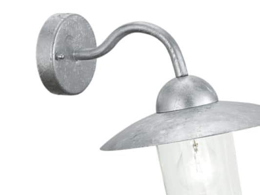 EGLO 88489, Seinävalaistus ulkotiloihin, Metallinen, Lasi, Terästä, IP44, Sisäänkäynti, Autotalli, Puutarha, Patio, I